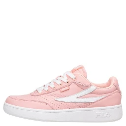 Pink Leather Low Top Sneakers