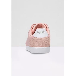 Pink Leather Low Top Sneakers