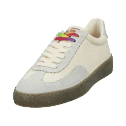 White Linen Low Top Sneakers