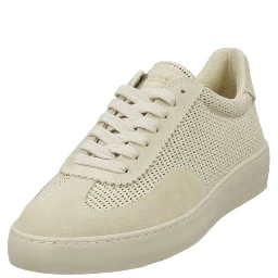 Beige Textile Low Top Sneakers
