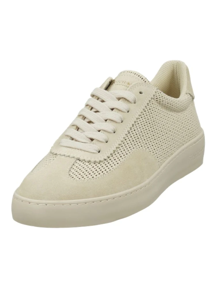 Beige Textile Low Top Sneakers