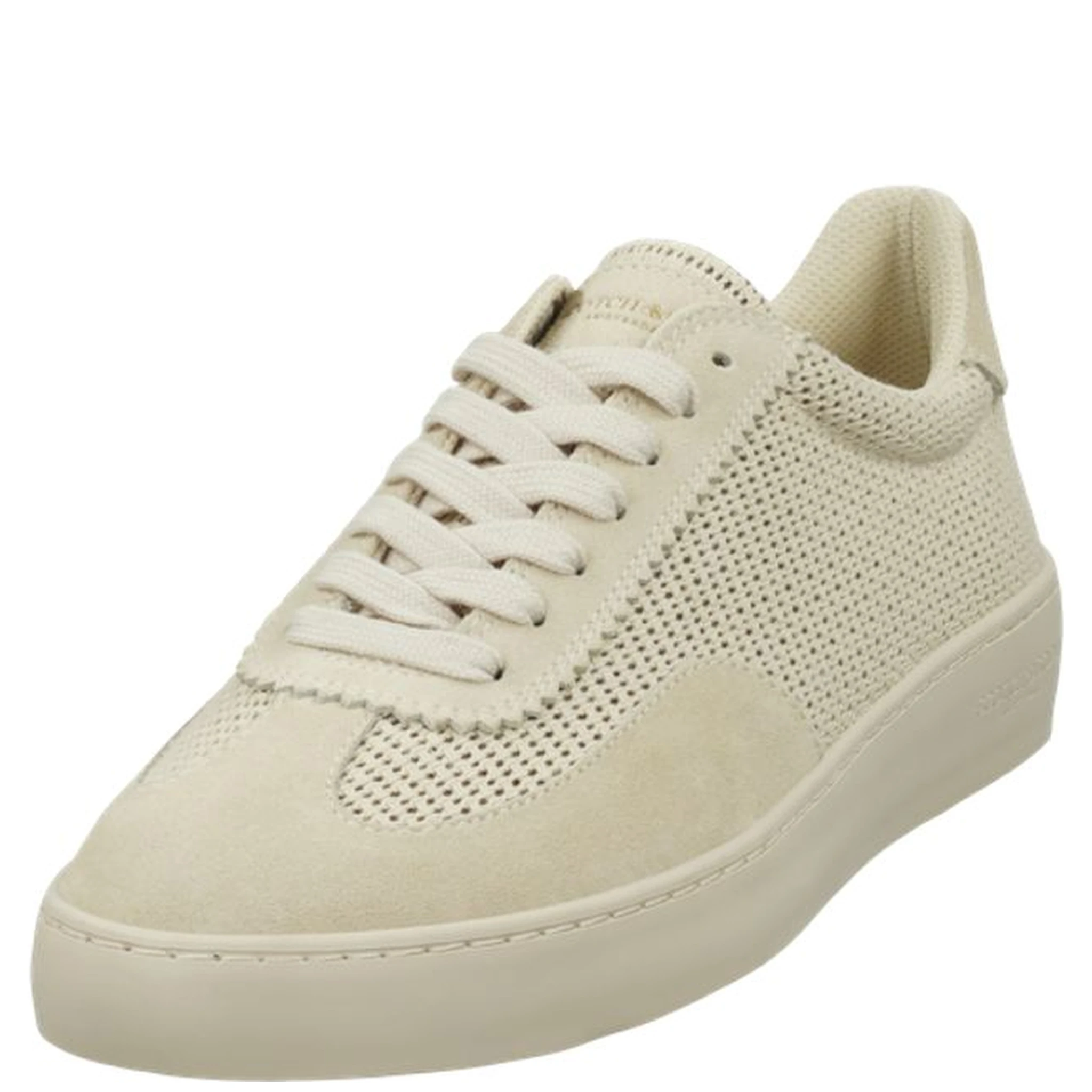 Beige Textile Low Top Sneakers