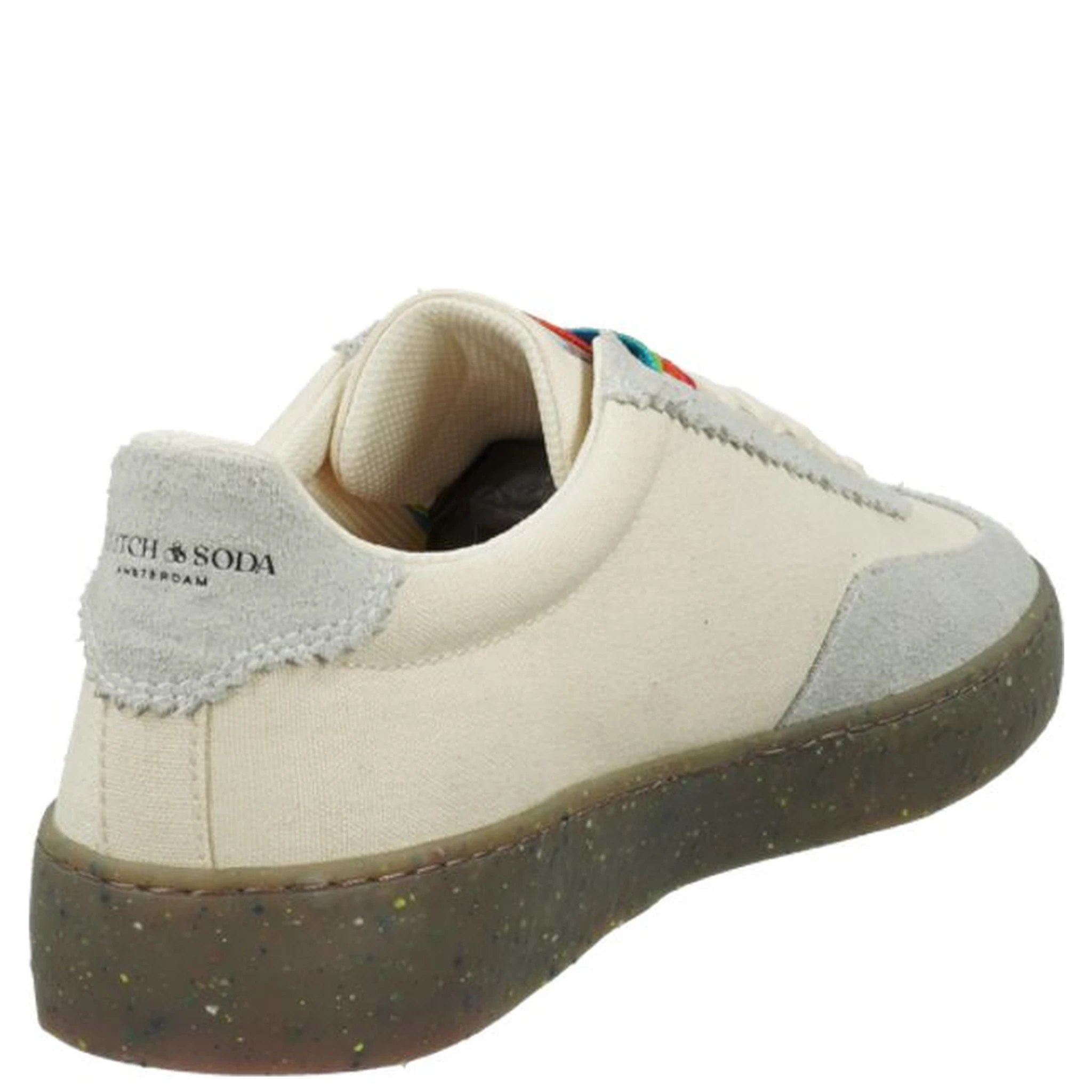 White Linen Low Top Sneakers