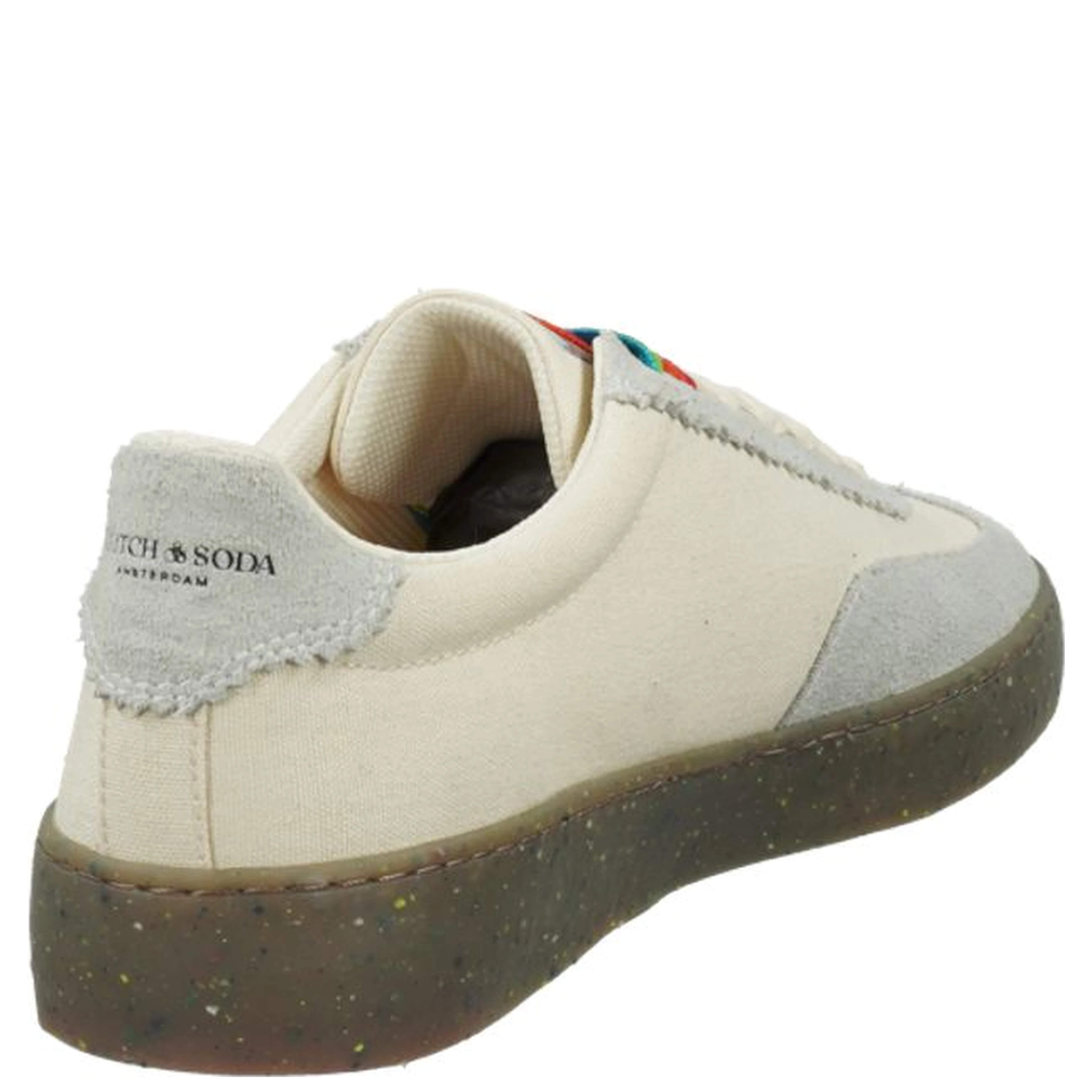 White Linen Low Top Sneakers