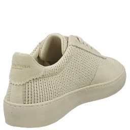 Beige Textile Low Top Sneakers