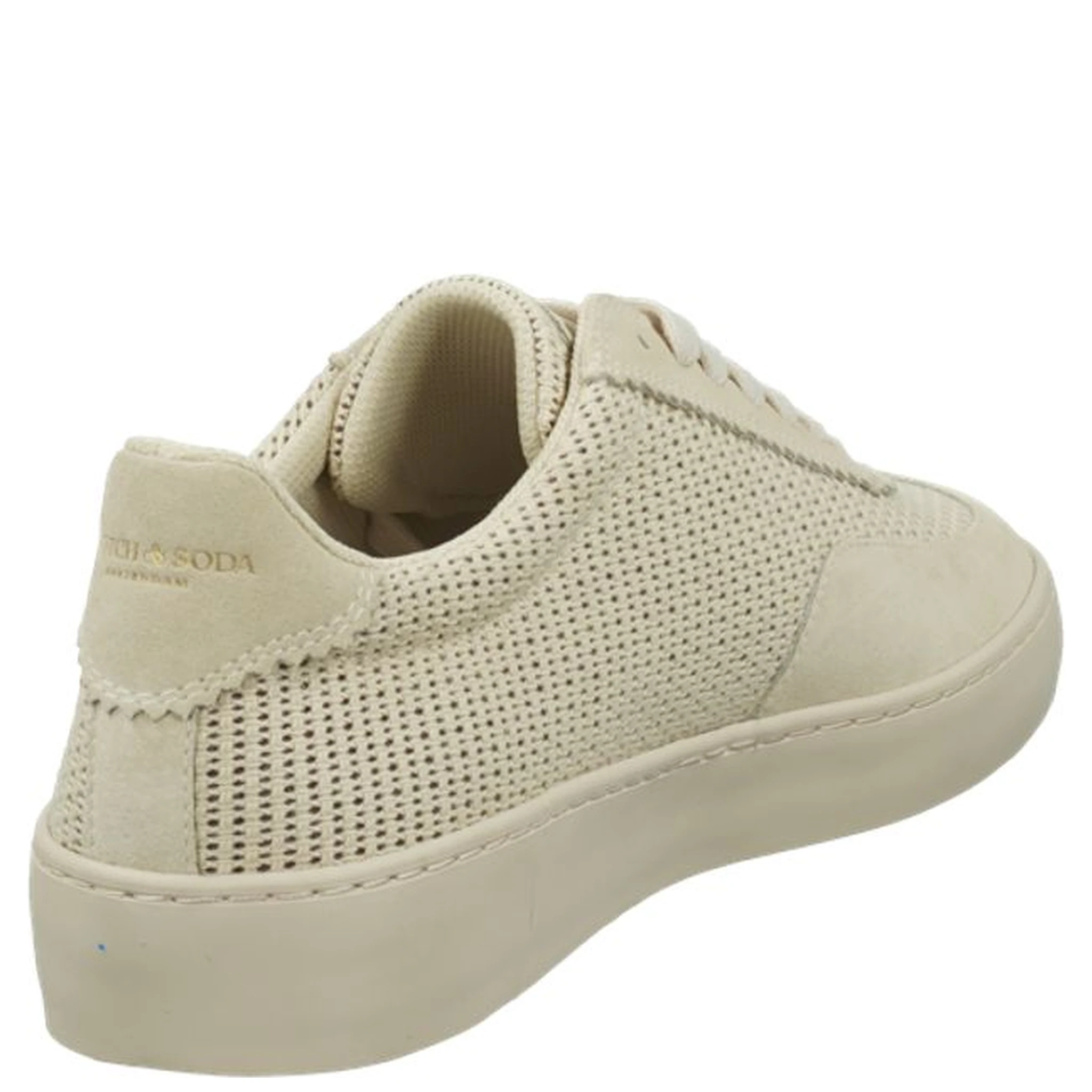Beige Textile Low Top Sneakers