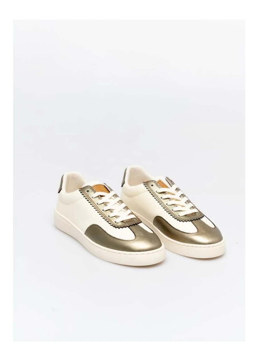 Bronze Leather Low Top Sneakers