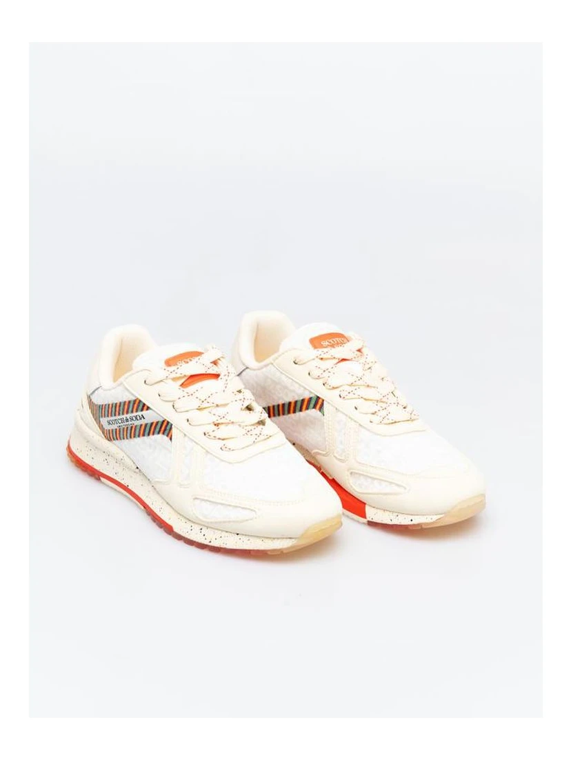 White Leather Athletic Sneakers