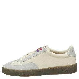 White Linen Low Top Sneakers