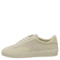 Beige Textile Low Top Sneakers