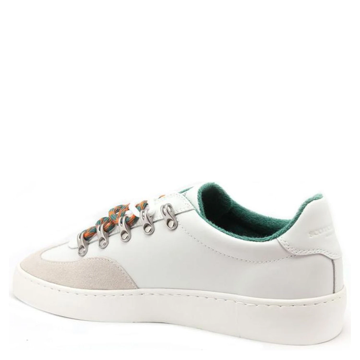 White Leather Low Top Sneakers