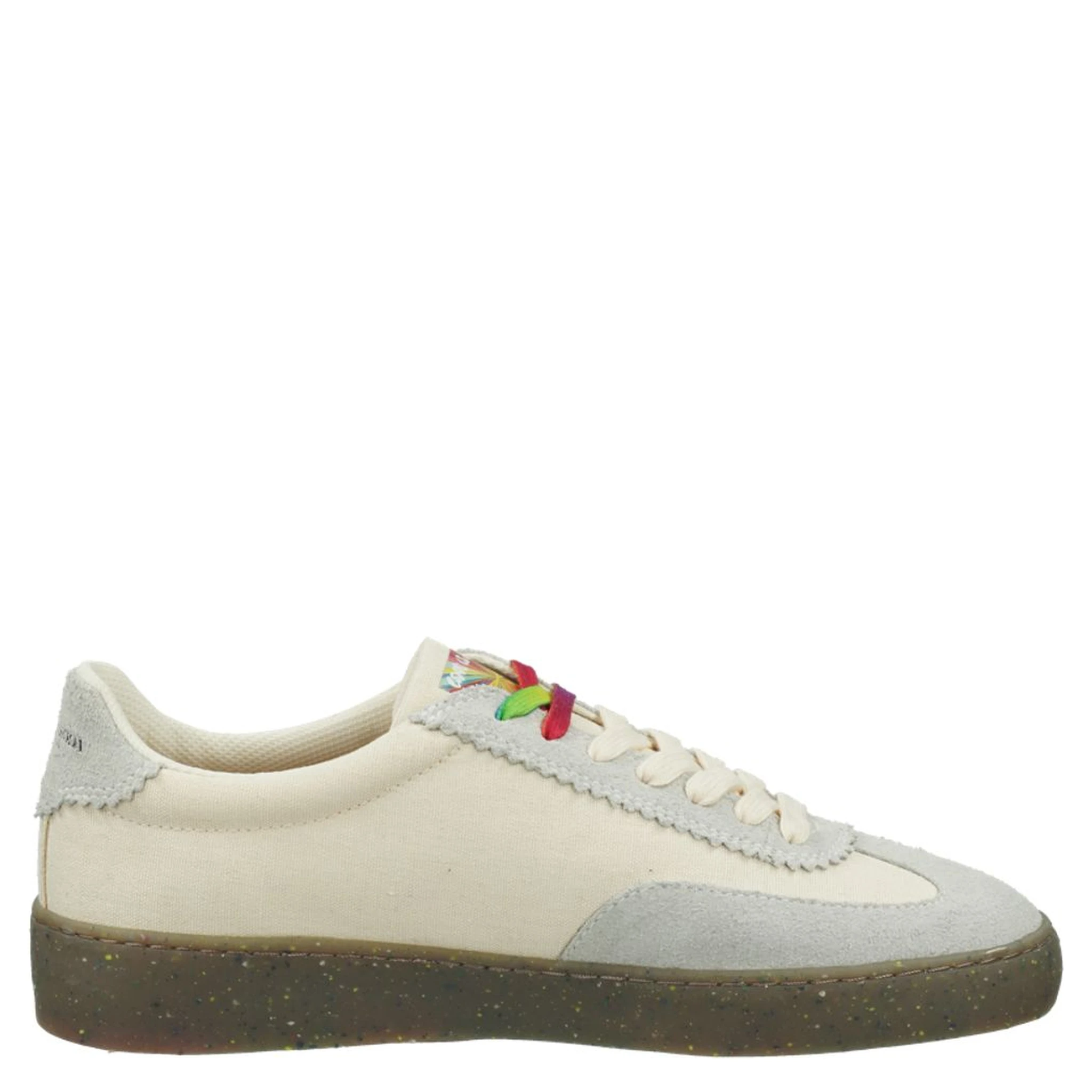 White Linen Low Top Sneakers