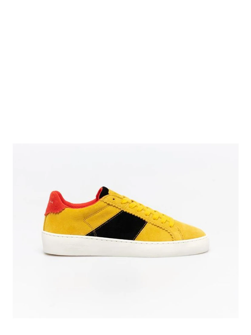 Bicolor Leather Low Top Sneakers