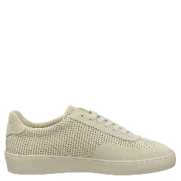 Beige Textile Low Top Sneakers