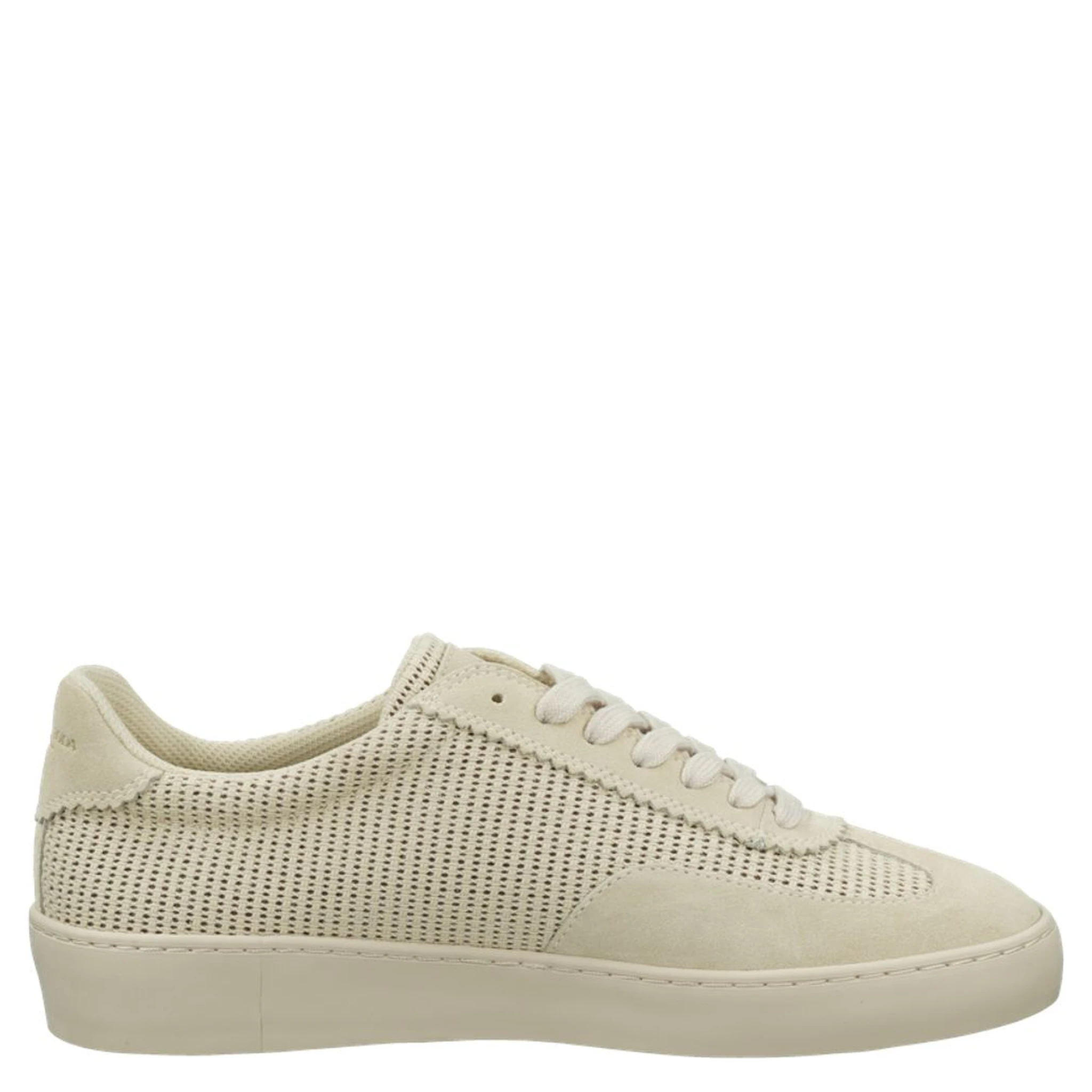 Beige Textile Low Top Sneakers