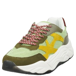 Green Goatskin Chunky Sneakers