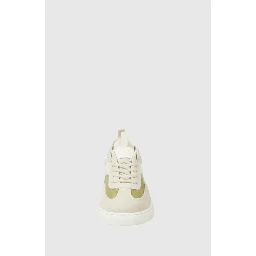 Beige Leather Low Top Sneakers