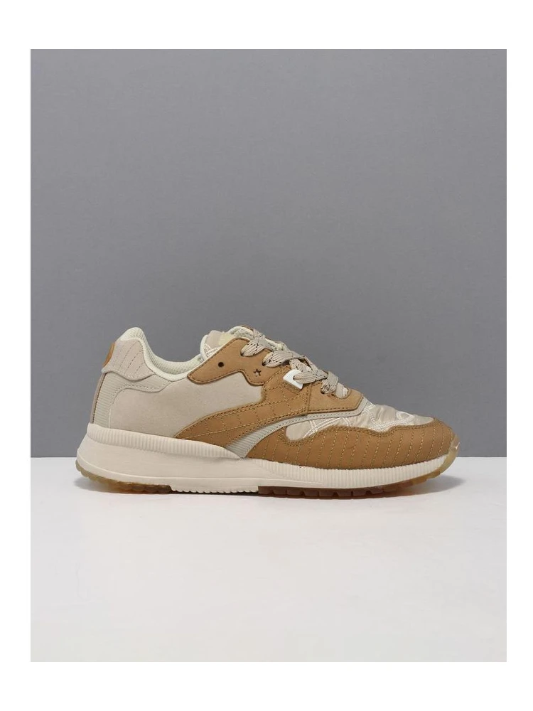 Beige Nylon Low Top Sneakers