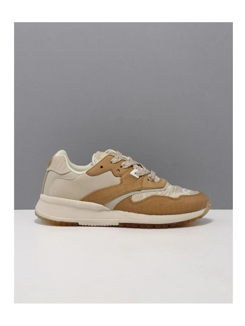 Beige Nylon Low Top Sneakers