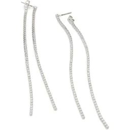 Silver Elastane Earrings