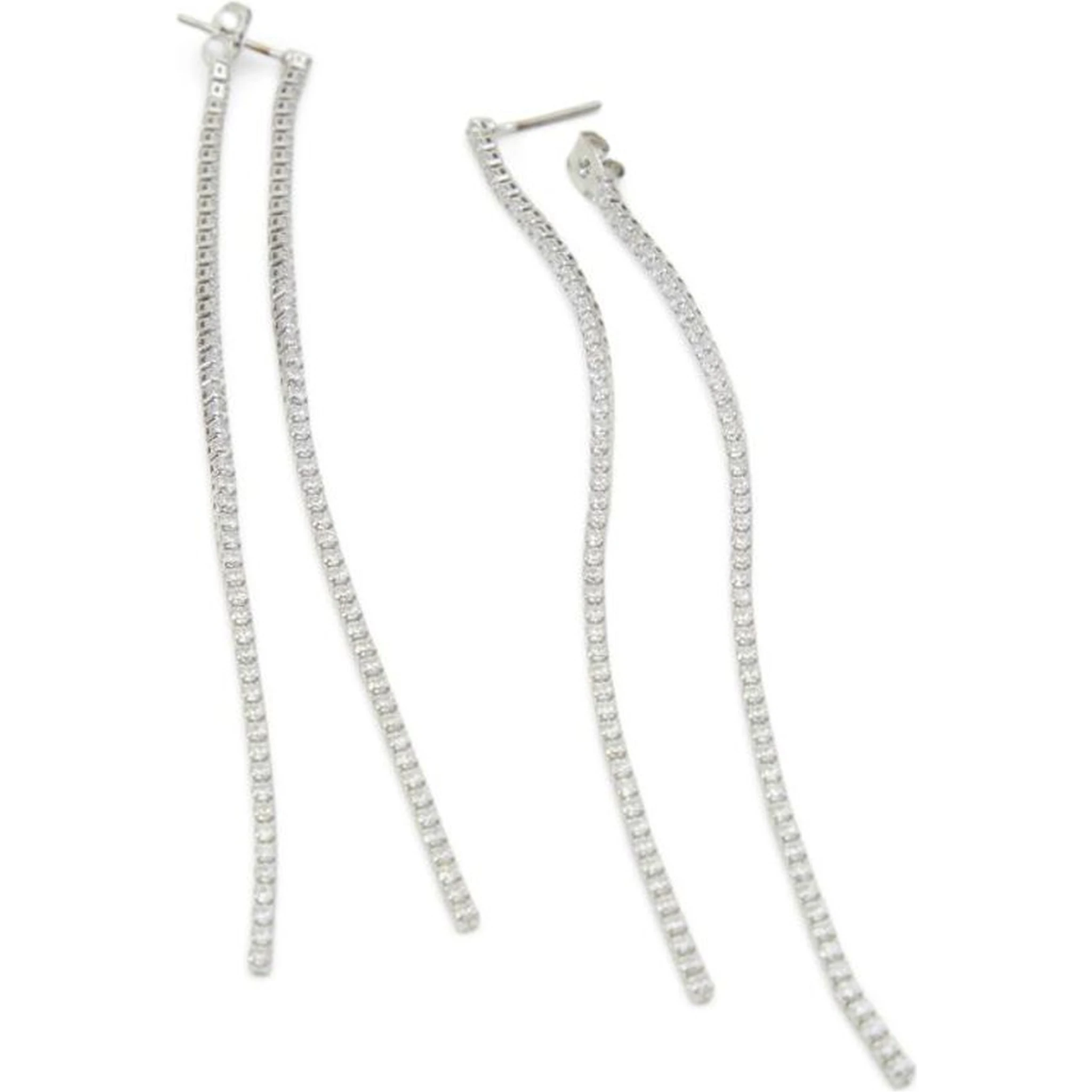 Silver Elastane Earrings