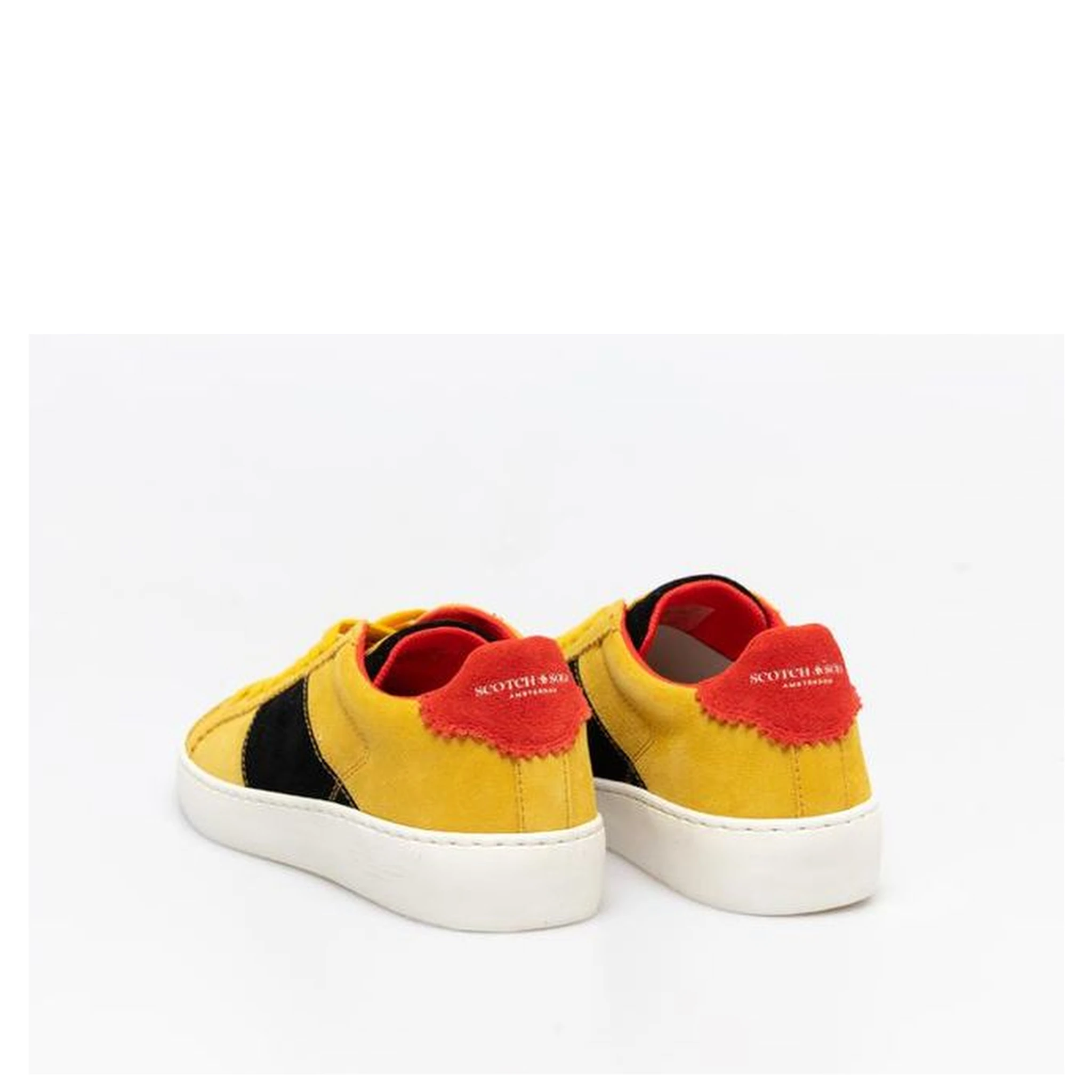 Bicolor Leather Low Top Sneakers