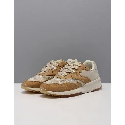 Beige Nylon Low Top Sneakers