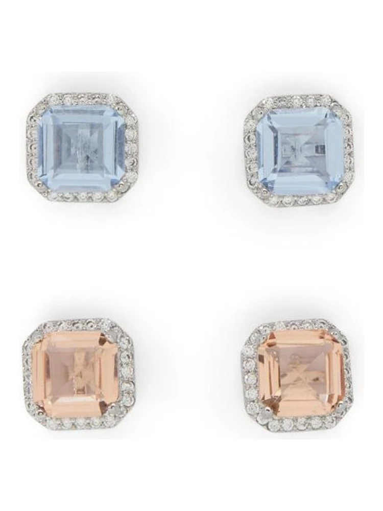 Light Blue Elastane Earrings