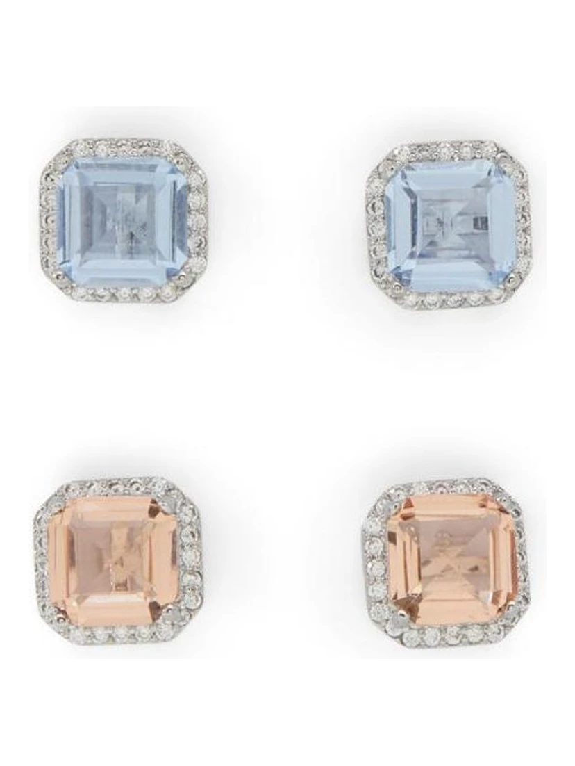 Light Blue Elastane Earrings