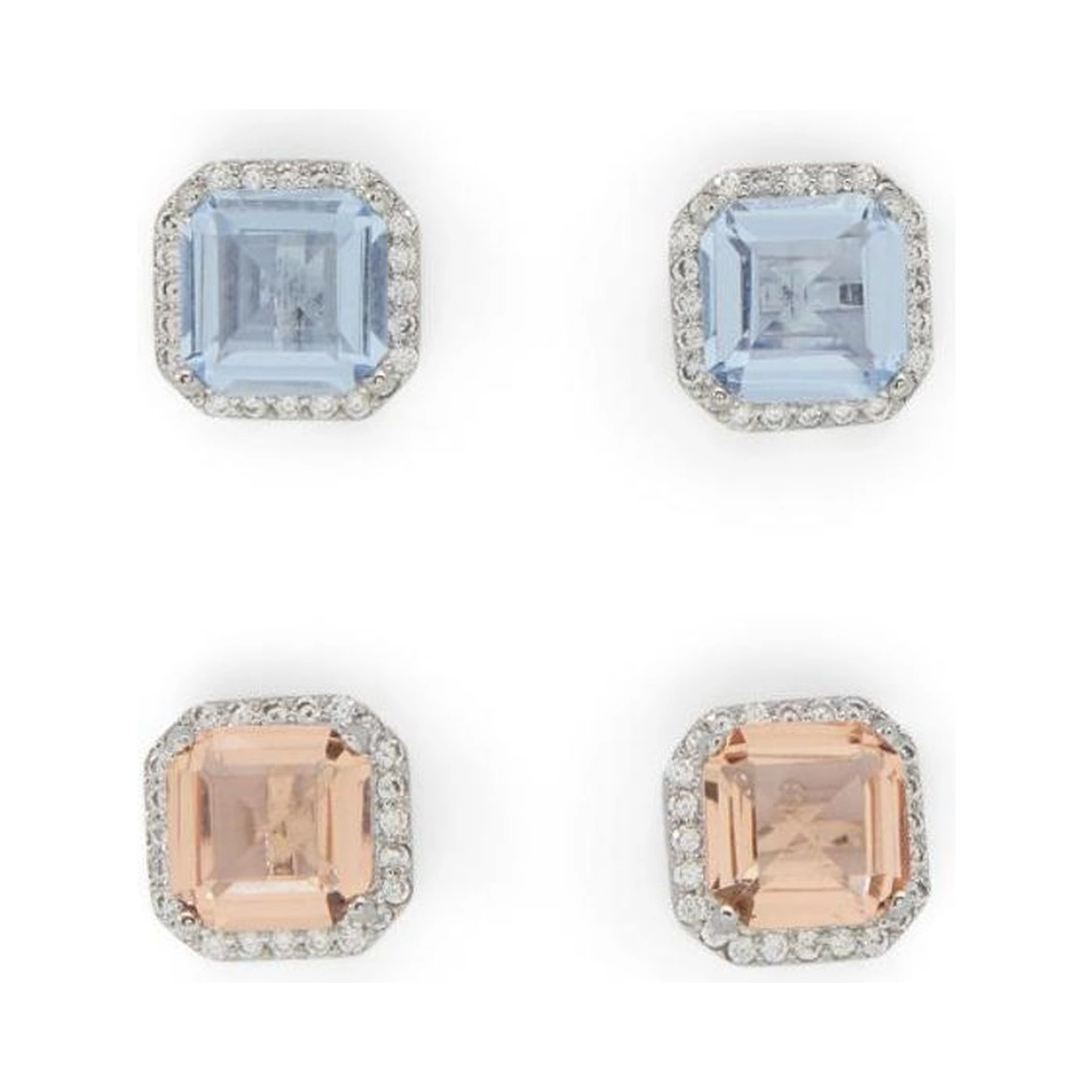 Light Blue Elastane Earrings