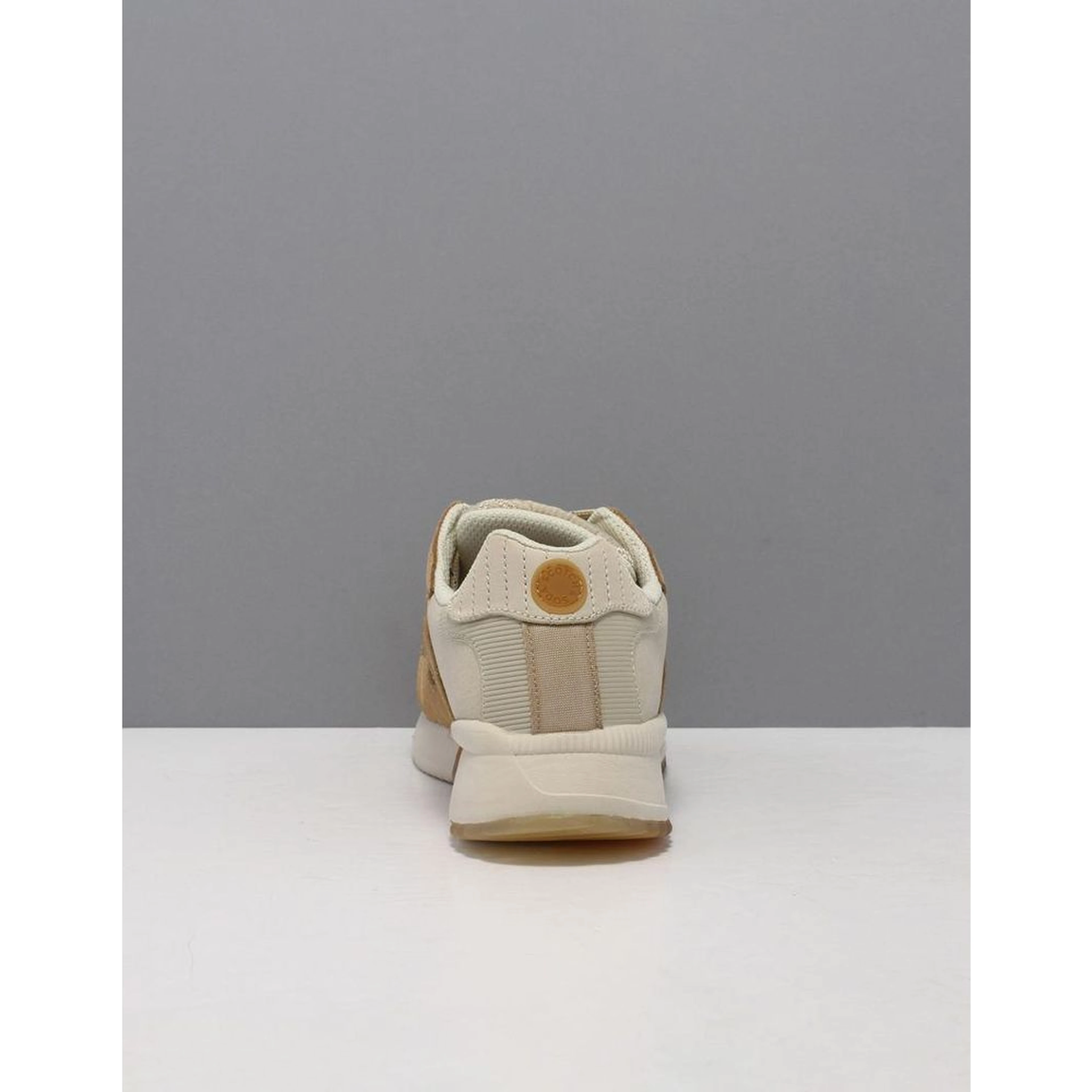 Beige Nylon Low Top Sneakers