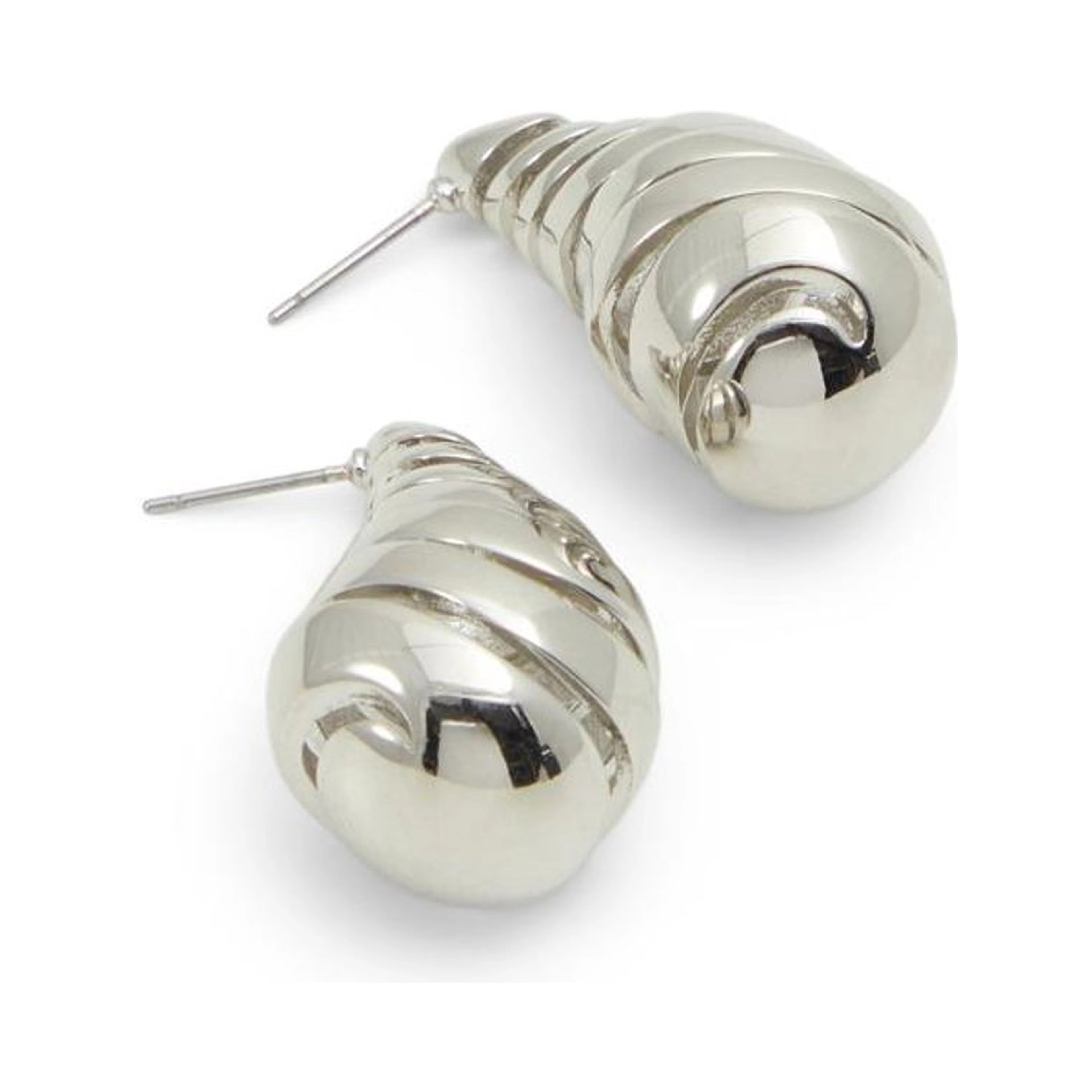 Silver Elastane Earrings