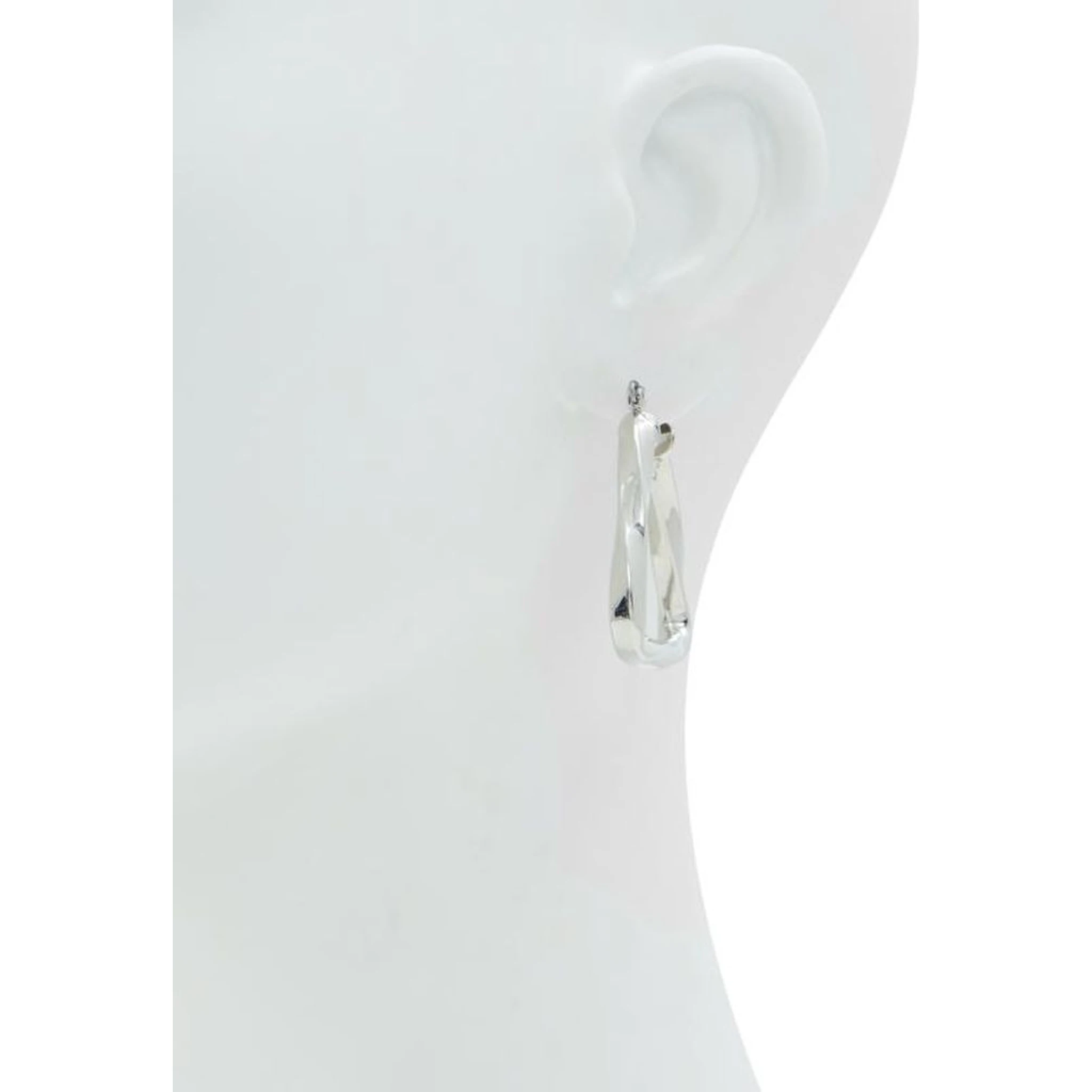 Silver Elastane Earrings