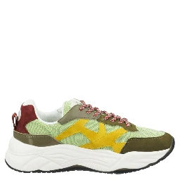 Green Goatskin Chunky Sneakers
