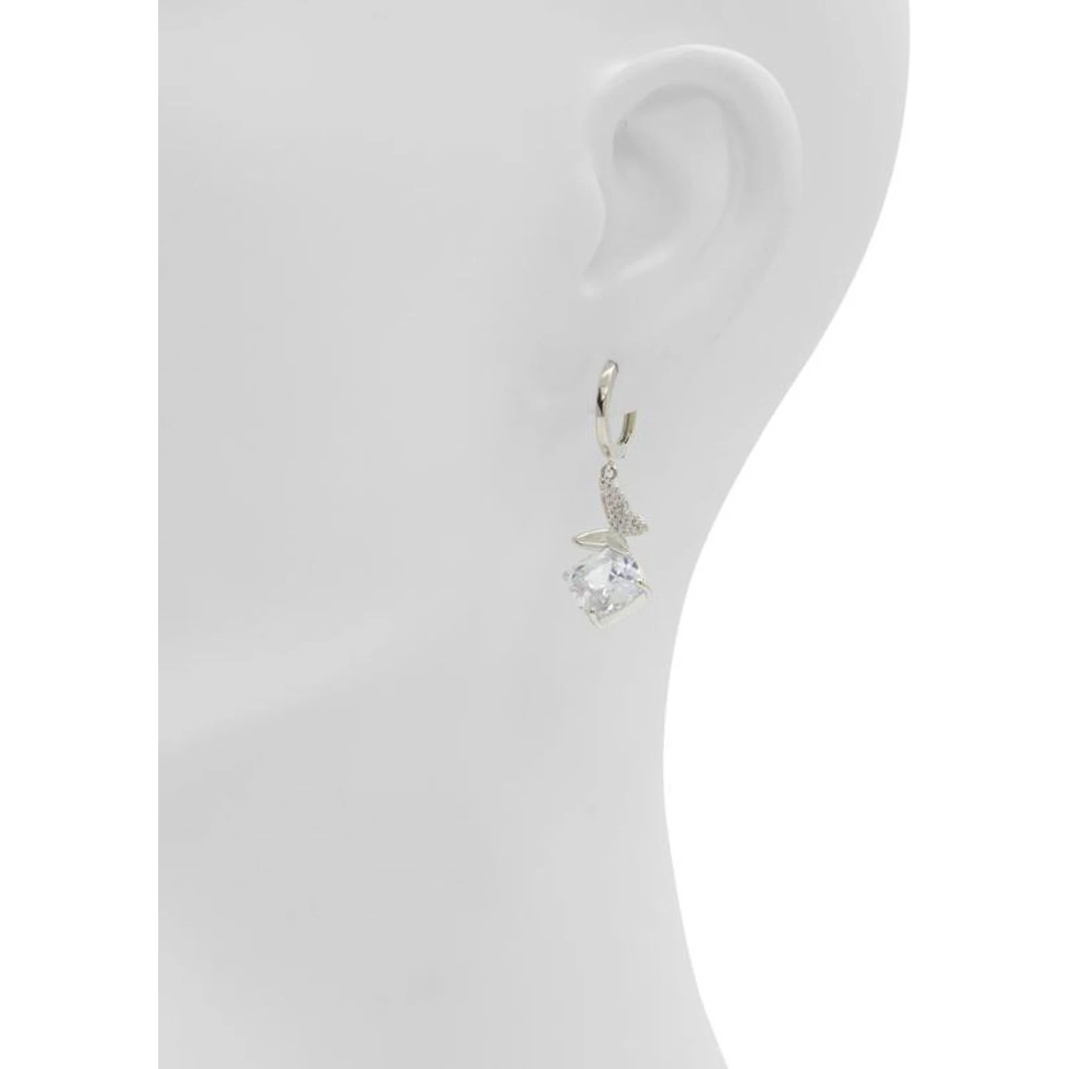 Silver Elastane Earrings
