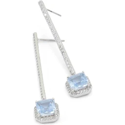 Light Blue Elastane Earrings