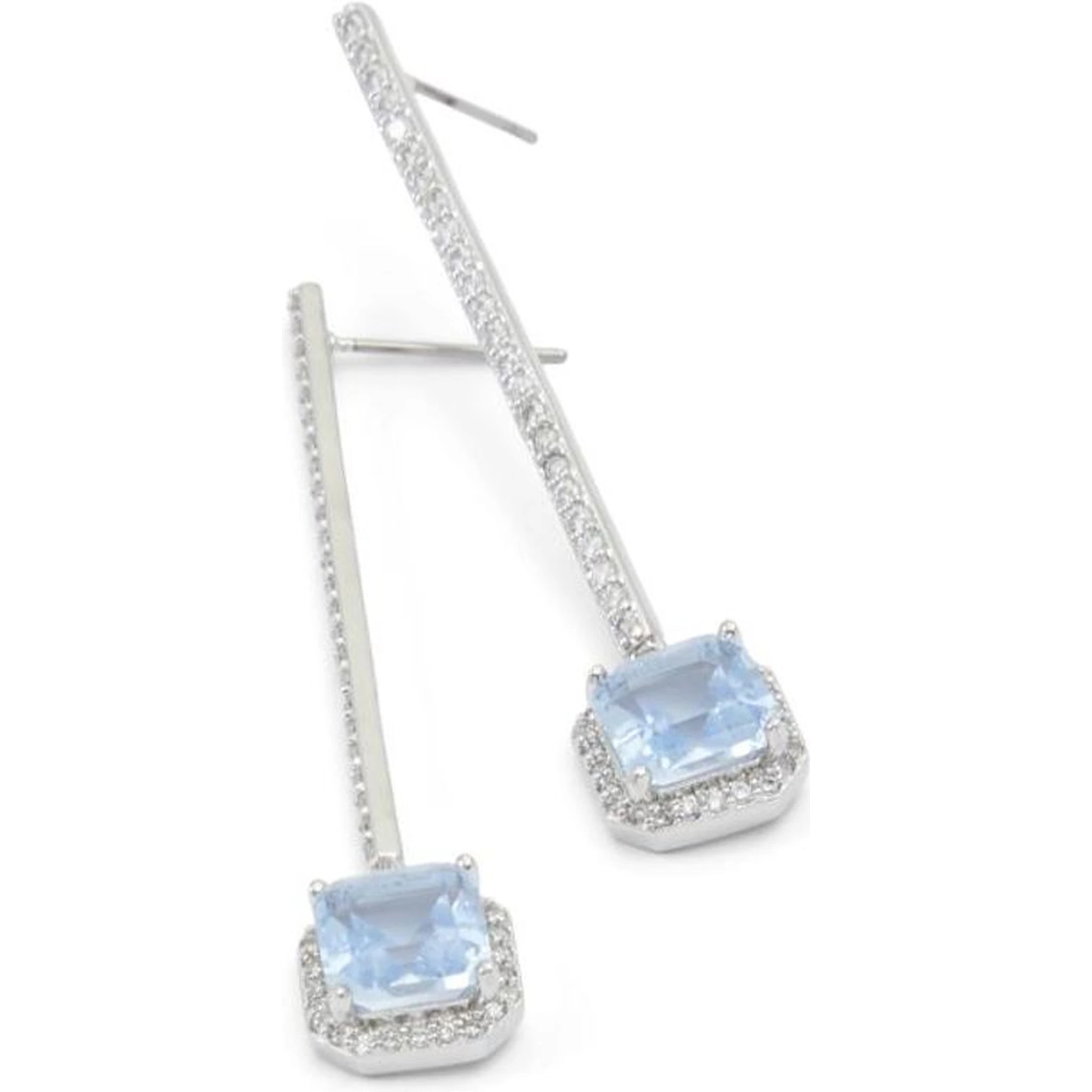 Light Blue Elastane Earrings