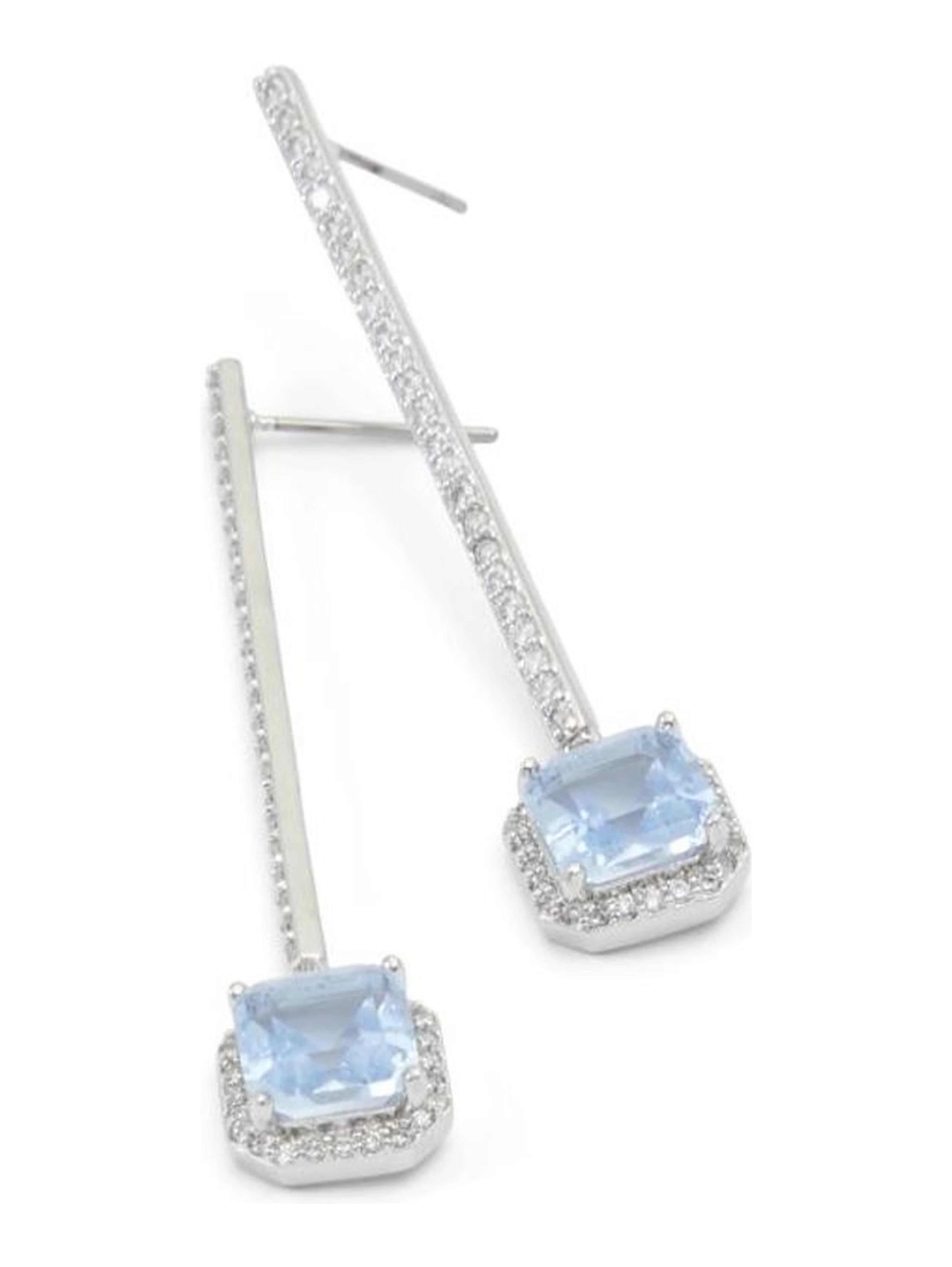 Light Blue Elastane Earrings