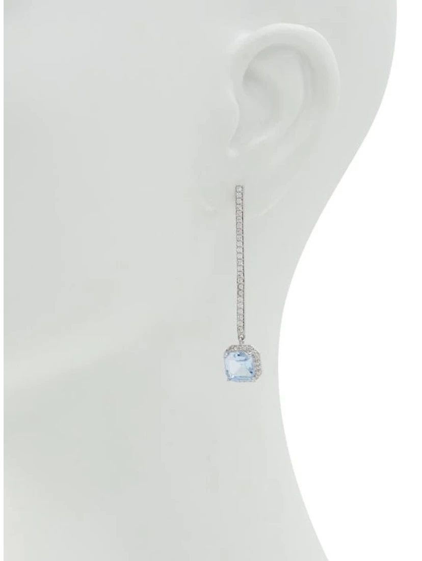 Light Blue Elastane Earrings