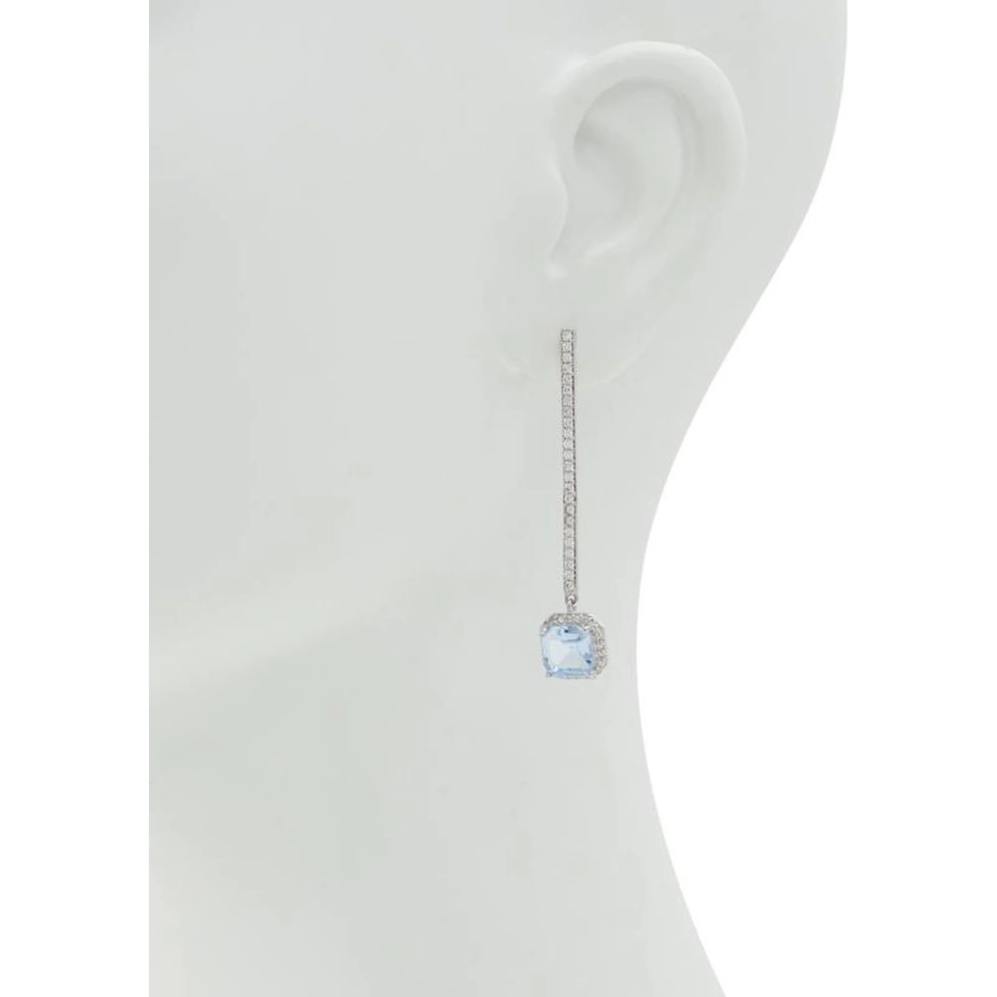 Light Blue Elastane Earrings