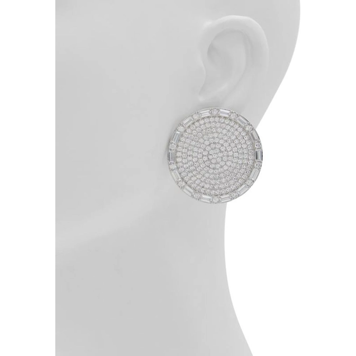 Silver Elastane Earrings