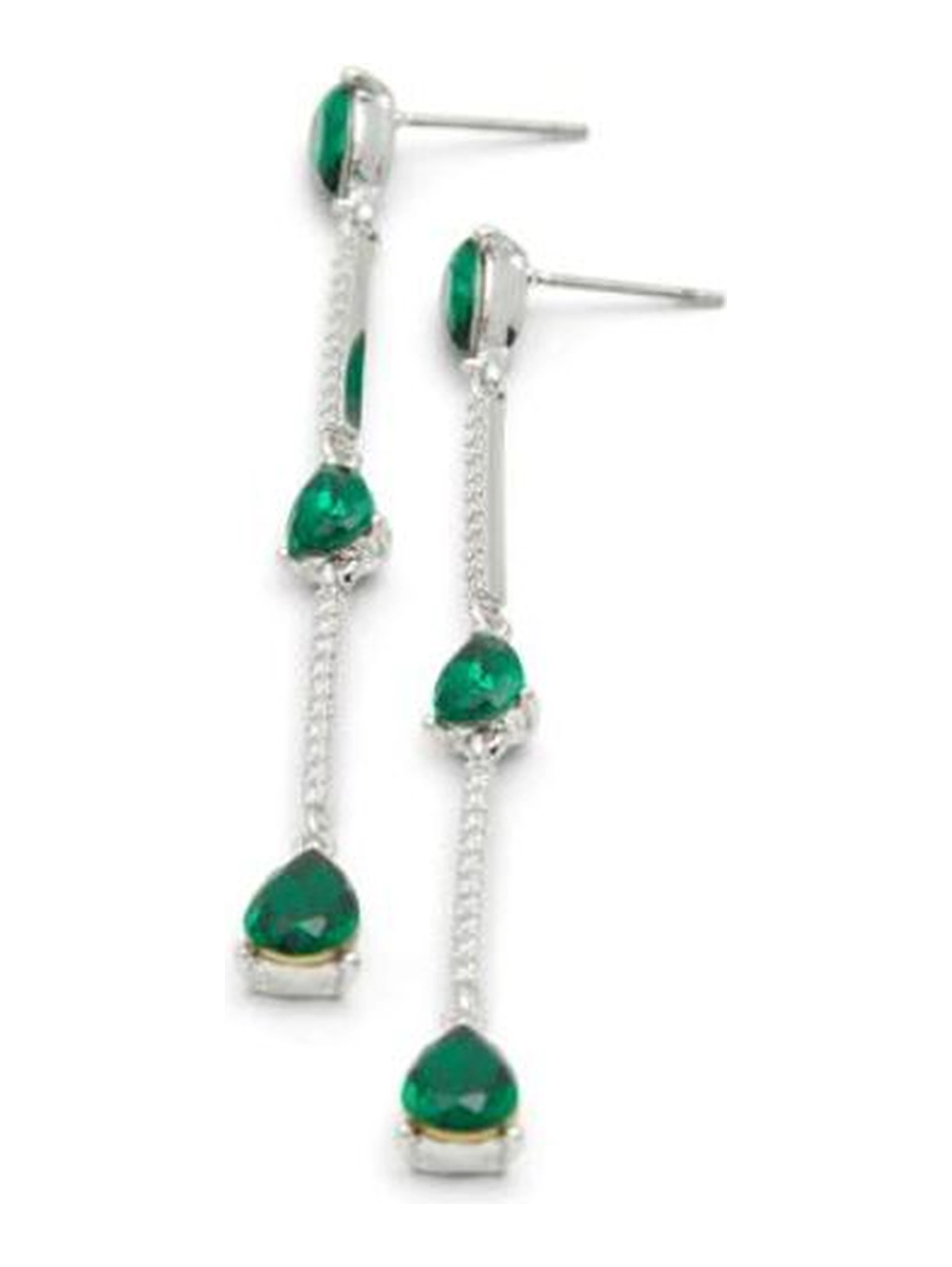 Green Elastane Earrings