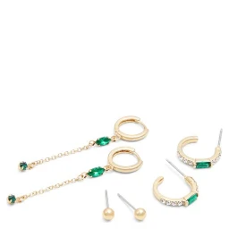 Green Elastane Earrings