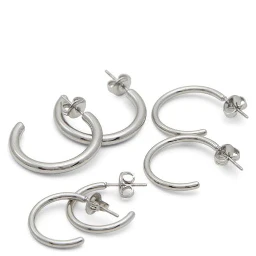 Silver Elastane Earrings