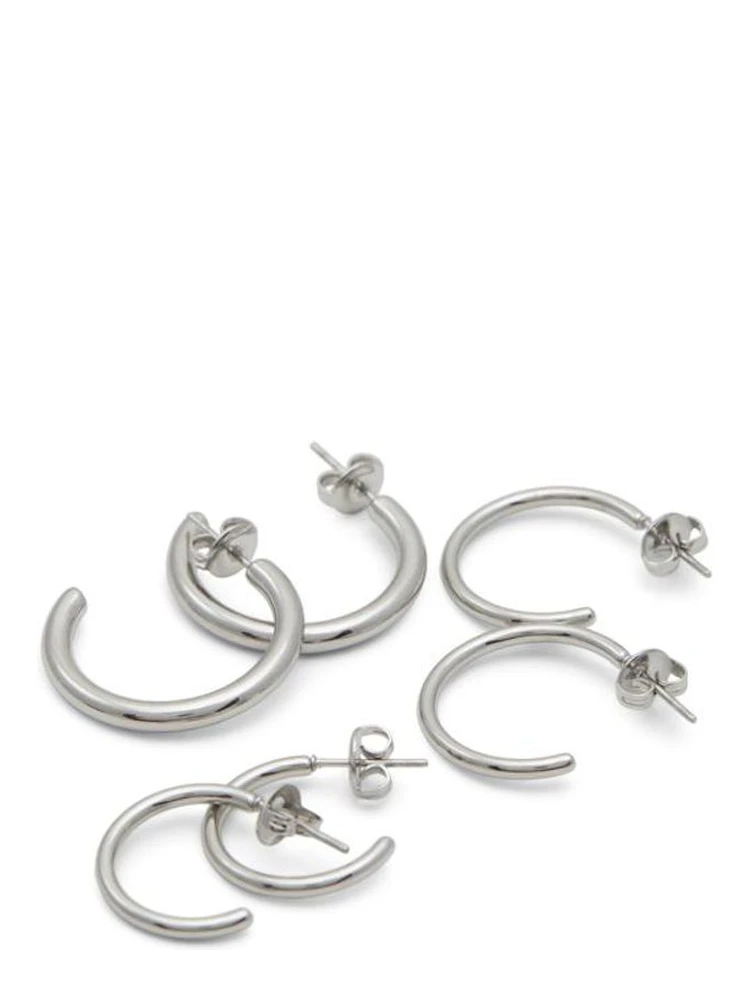 Silver Elastane Earrings