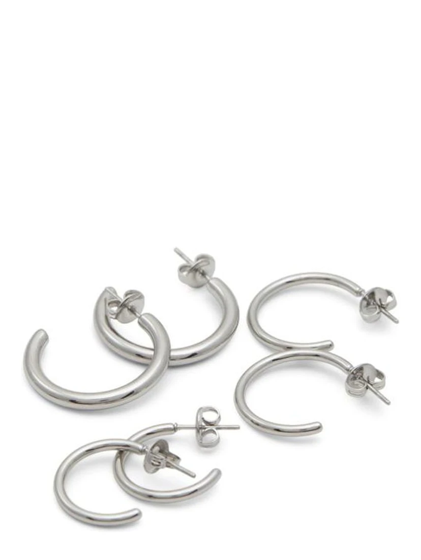 Silver Elastane Earrings