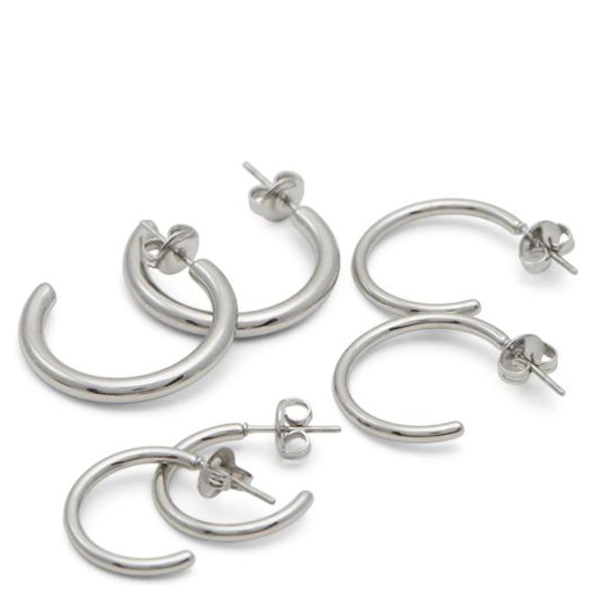 Silver Elastane Earrings