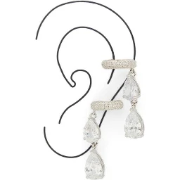 Silver Elastane Earrings