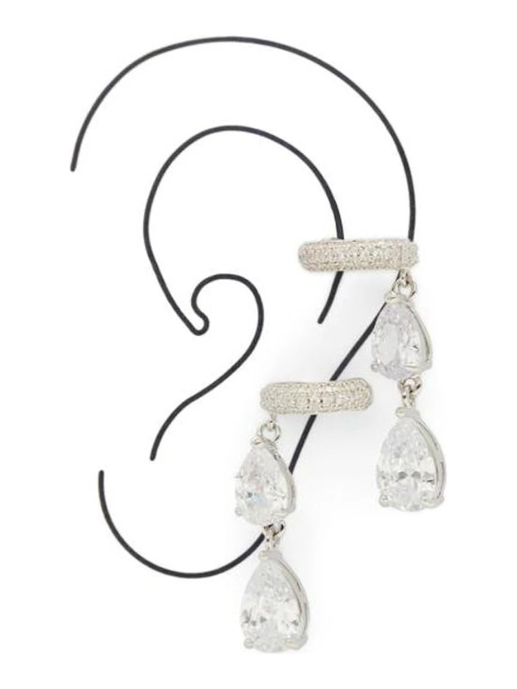 Silver Elastane Earrings