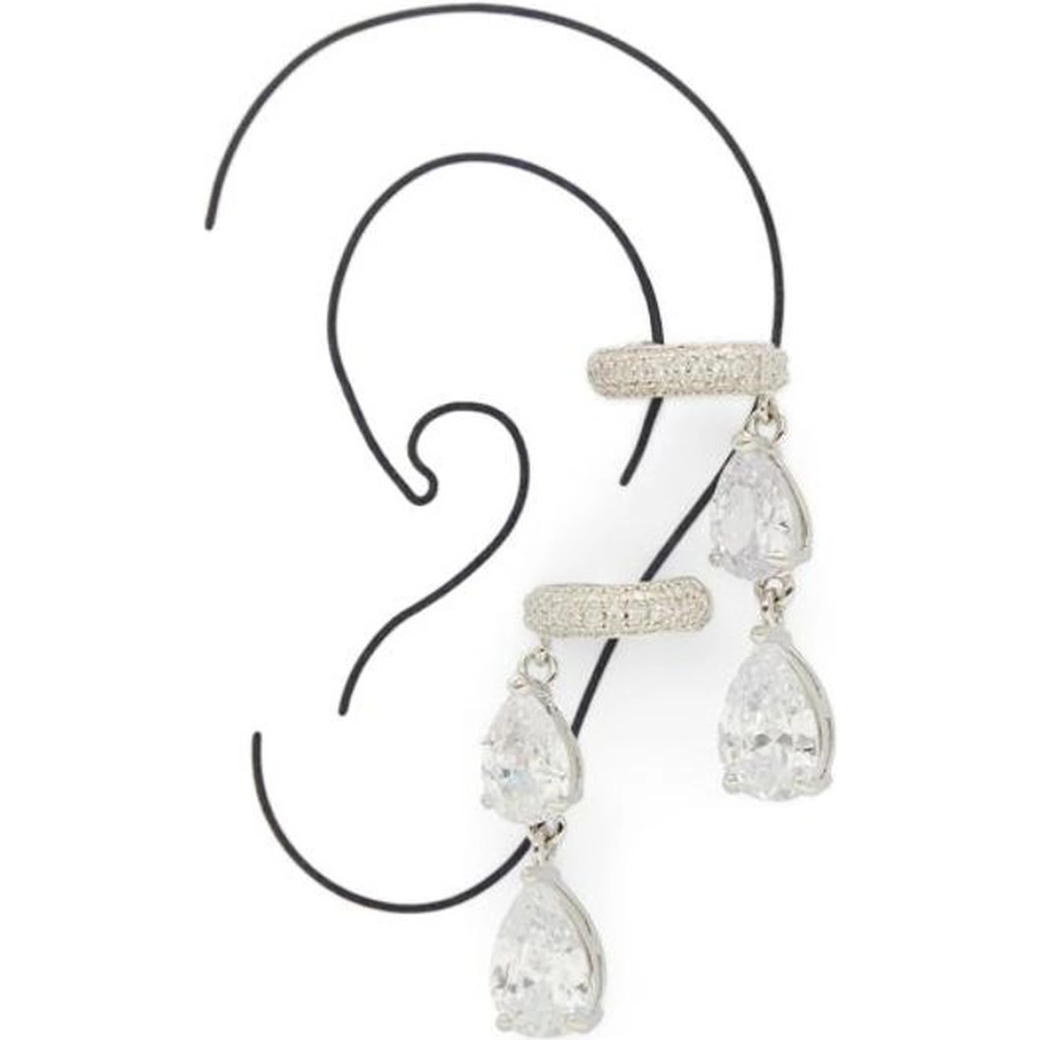 Silver Elastane Earrings